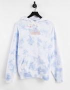 Crooked Tongues Super Oversized Hoodie In Blue Tie Dye - Part Of A Set-blues