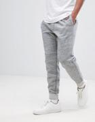 Abercrombie & Fitch Heritage Varsity Badge Logo Cuffed Joggers In Gray Marl - Gray