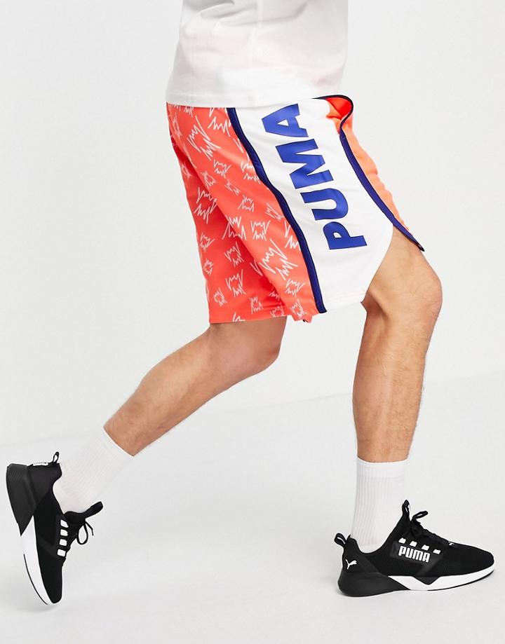 Puma Hoops Shorts In Pink
