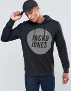 Jack & Jones Graphic Print Hoodie - Black