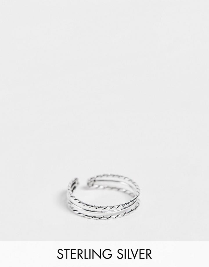 Kingsley Ryan Triple Row Toe Ring In Sterling Silver