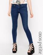 Asos Petite Whitby Skinny Jeans In Rich Blue Wash - Blue