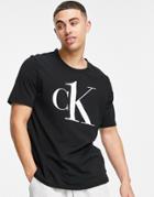 Calvin Klein Ck One Large Logo Crew Neck Lounge T-shirt In Black