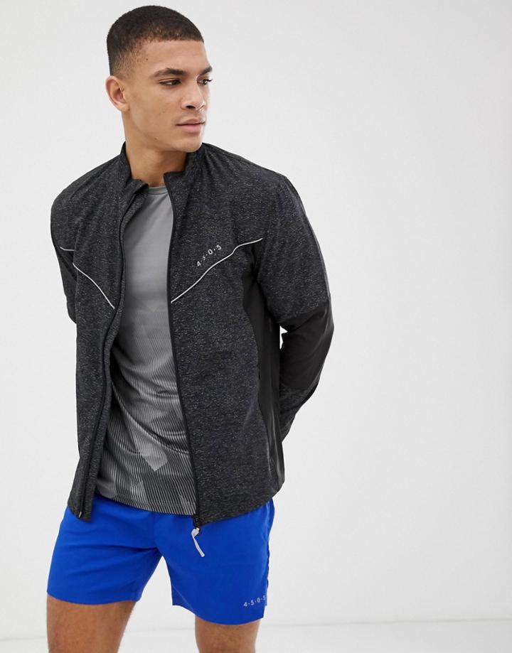 Asos 4505 Running Jacket With Reflective Cut & Sew Panels-black