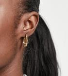 Reclaimed Vintage Inspired Premium Hoop Earrings With Jewel Stones In 14k Gold Plate