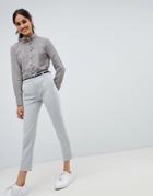 Bershka Belted Pants - Gray