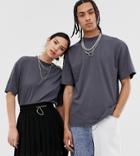 Collusion Unisex Charcoal T-shirt - Gray