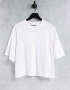 Asos Design Super Oversized T-shirt With Side Slits In White