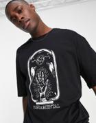 Jack & Jones Originals Oversized T-shirt With Hand Print In Black