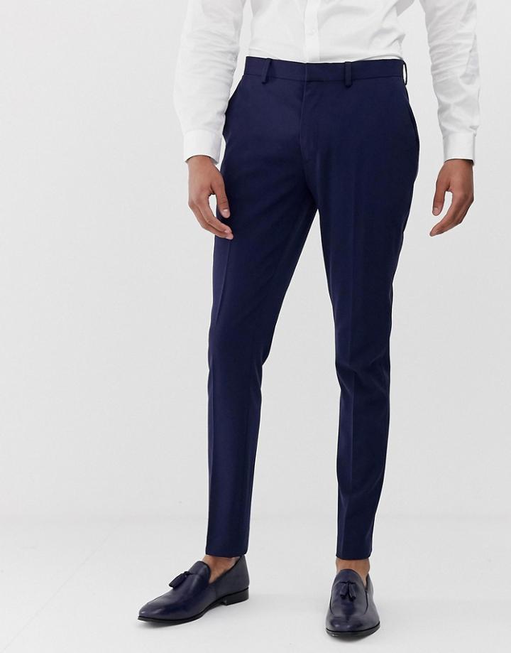 Asos Design Super Skinny Suit Pants In Navy