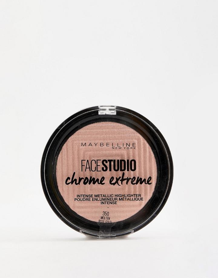 Maybelline Master Chrome Highlighting Powder 350 Molten Rose Gold - Pink
