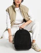 Svnx Shearling Backpack In Black
