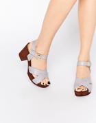 Asos Tilly Leather Heeled Sandals - Lilac