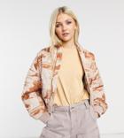 Collusion Quilted Bomber Jacket With Photographic Print-multi