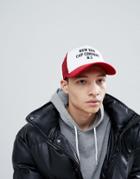 New Era Trucker Cap In Color Block - Red