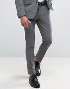 New Look Slim Suit Pants In Gray - Gray