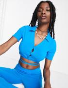 Noisy May Tie Detail T-shirt In Bright Blue - Part Of A Set