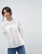 Leon And Harper Canal Blouse In Broderie Lace - White