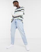 Asos Design Classic Rigid Jeans In Light Wash Blue