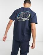 New Balance Circle Stack Logo T-shirt In Black