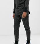 Le Breve Tall Ribbed Jersey Cuffed Jogger-black