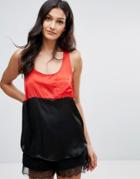 Pussycat London Color Block Tank - Red