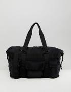 Asos Carryall In Black With Chunky Zip Detail - Black