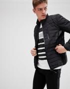 Esprit Real Down Puffer Jacket In Black - Black