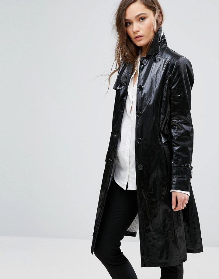 Helene Berman Trench Coat - Black