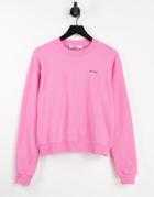 Na-kd Logo Print Sweatshirt In Dusty Pink