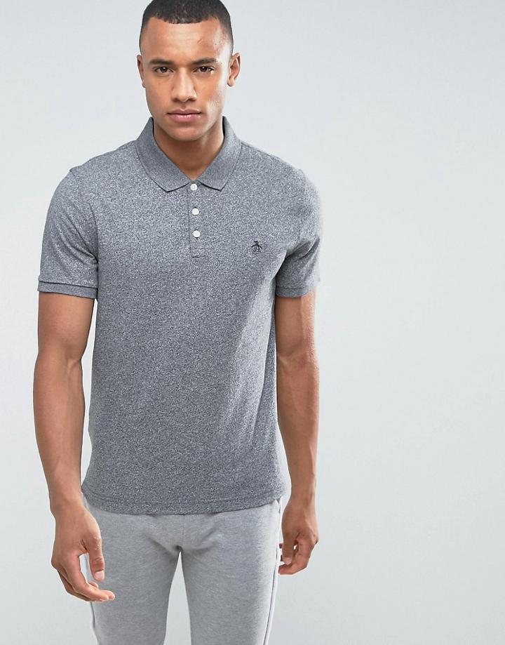 Original Penguin Jaspe Polo Shirt - Black
