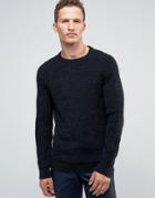 Jack & Jones Premium Slim Ribbed Sweater - Navy
