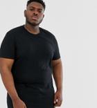 Asos Design Plus Super Longline T-shirt With Crew Neck In Black