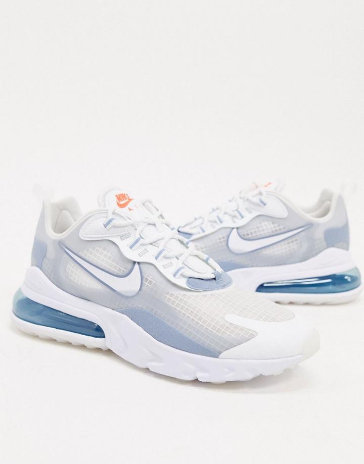 Nike Air Max 270 React 'fresh Air' Sneakers In White/gray