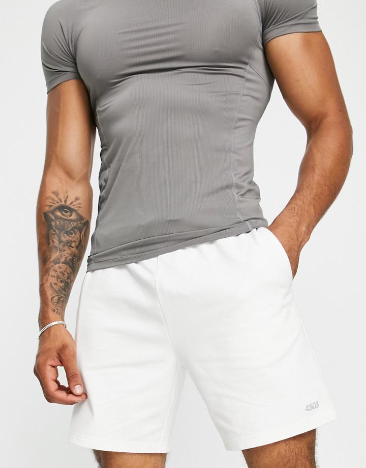 Asos 4505 Icon Training Sweat Shorts With Quick Dry In White
