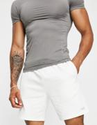 Asos 4505 Icon Training Sweat Shorts With Quick Dry In White