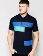 Lyle & Scott Archive Print Polo Shirt - Navy