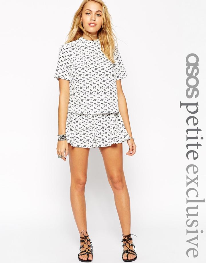 Asos Petite Short In Bandana Print - Print