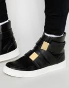 Asos Sneakers In Black With Straps - Black