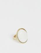 Asos Design Statement Ring In Faux Stone - Multi