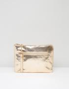 Oasis Leather Cross Body Bag - Gold