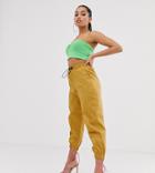 Collusion Petite Cuffed Cargo Pants - Beige