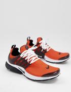 Nike Air Presto Sneakers In Orange/black