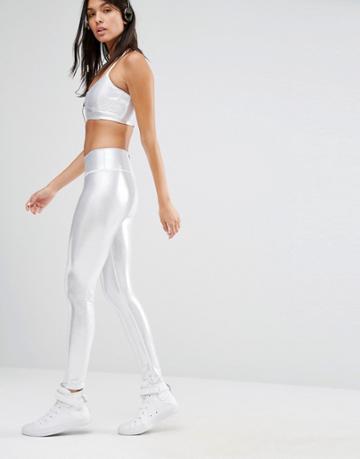 Haute Body White Foil Legging - White