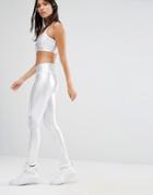 Haute Body White Foil Legging - White