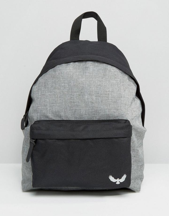 Bravesoul Backpack With Contrast Pocket - Gray