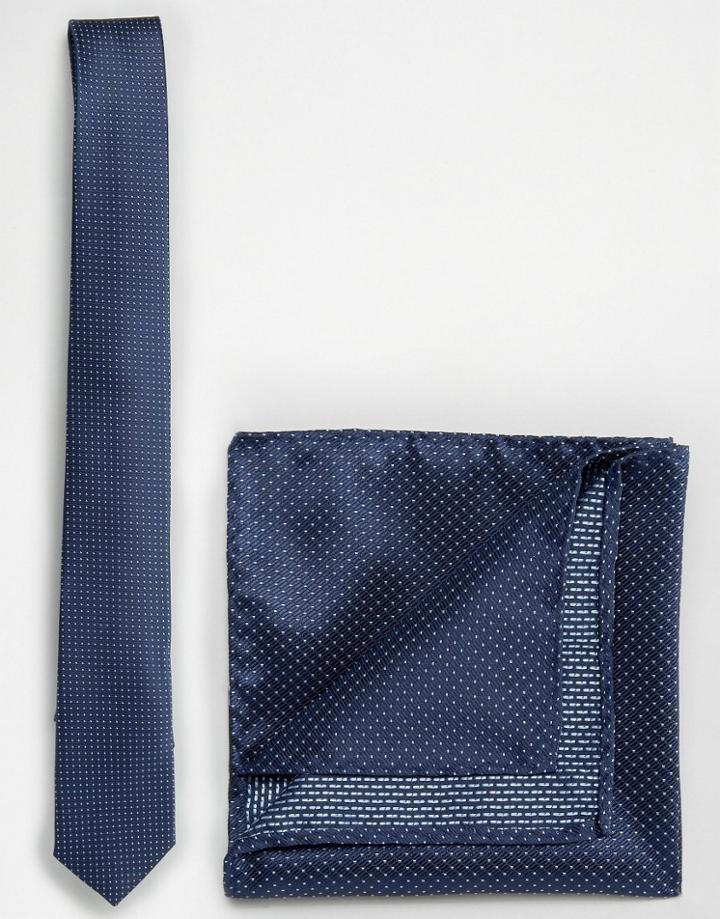 Selected Navy Plain Tie - Navy