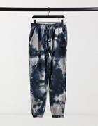 The Couture Club Marble Wash Relaxed Fit Coordinating Sweatpants In Navy