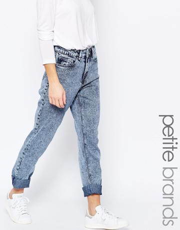 Waven Petite Elsa Mom Jeans - Blue