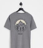 Columbia Tillamook Way Ii Back Print T-shirt In Dark Gray - Exclusive To Asos